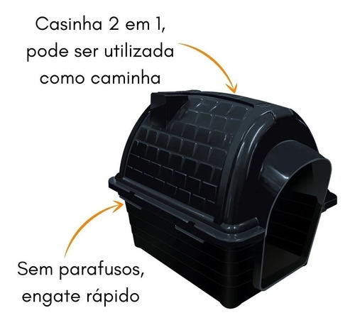 Imagem 7 de 10 de Casinha Iglu De Plástico Para Cães Furacão Pet Grande Nº 5