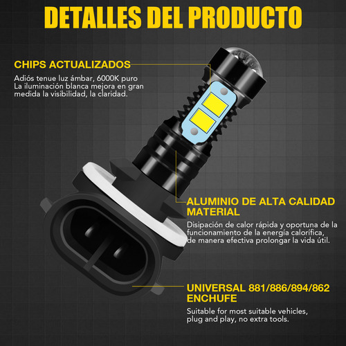 Faro Led Para Nissan Frontier 2001-2004 Y Luz Antiniebla