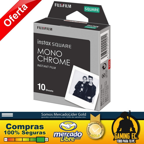 Fujifilm Instax Square Monochrome Film 10 Fotos Blanc Y Negr