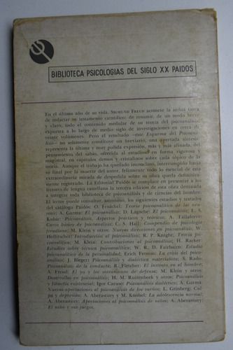 Esquema Del Psicoanálisis Sigmund Freud C186 (Usado)