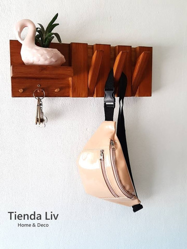 Imagen 9 de 10 de Perchero De Pared Madera Rebatible Moderno Nordico