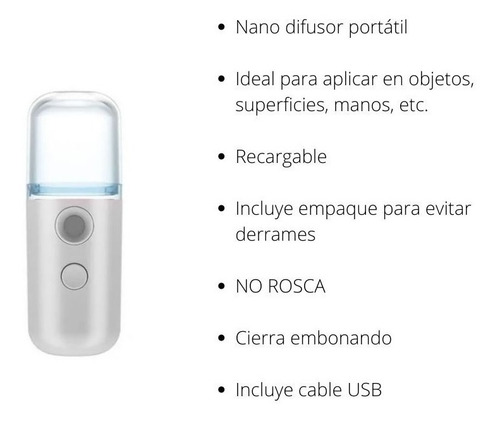 Mini Cápsula Sanitizante Desinfectante Sanitizador 1 Litro