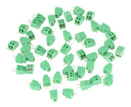 50pack 2.54mm Pcb Terminal Blocos 2p Assortment Kit