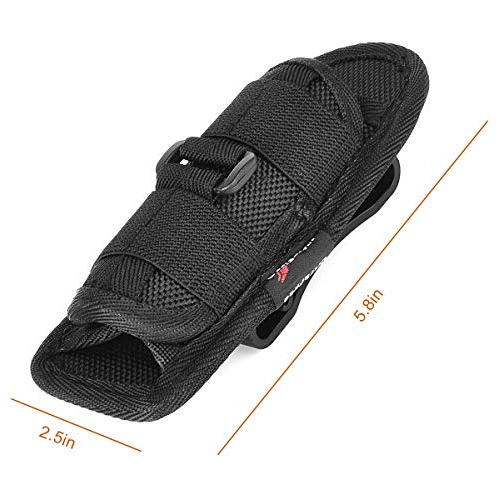 Funda Para Linterna Tactica Con Clip Giratorio De 360°