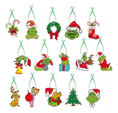 32pcs Colgante De Joyería Decoración Árbol De Navidad Grinch