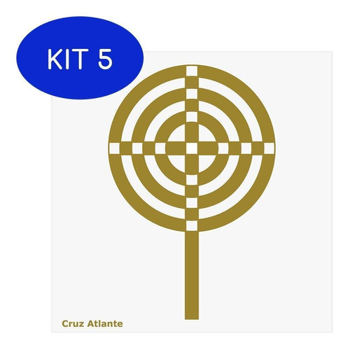 Kit 5 Placa Radiônica Cruz Atlante