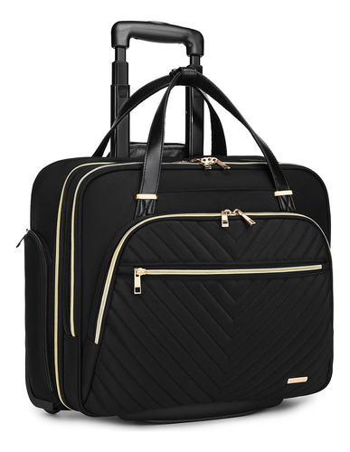 Baverge Rolling Laptop Bag For Women With Wheels, Rolling 1.