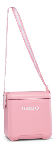Hielera Igloo Tag Along Too Cooler 11 Qt 14 Lata Correa Rosa Coral Claro