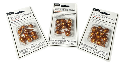 B Pure Serum Facial Con Vitamina C C/10 Capsulas Todo Tipo De Piel Noche