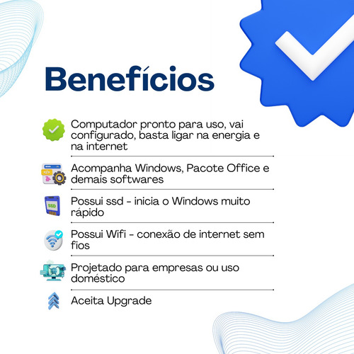 Pc Cpu I5 6a Geração 16gb Ddr4 Ssd 480gb Pdv 2 Porta Serial