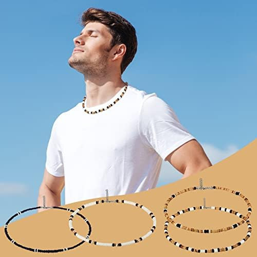 4 Piezas De Collar De Concha De Puka Para Hombres, Gargantil