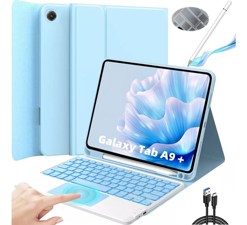 Funda Teclado Táctil +lápiz Para Galaxy Tab A9 Plus 11''x210