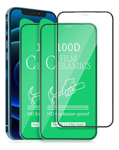 10 Vidrio Protector De Pantalla Ceramica iPhone 12 Pro Max