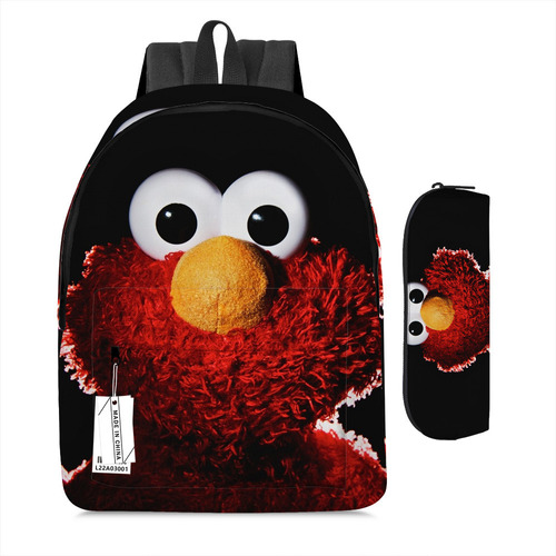 Mochila Escolar Emo Elmo Sesame Street Para Reducir La Carga