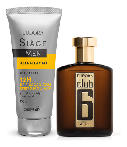 Combo Gel Capilar Modelador Siàge Men 150ml + Club 6 Voyage