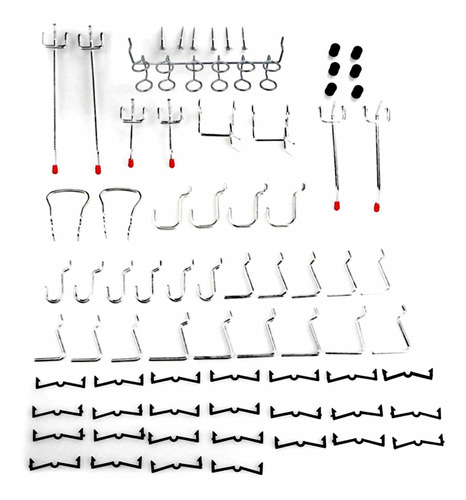 Kit 47 Ganchos Surtidos Para Panel Perforado ( Ganchera)