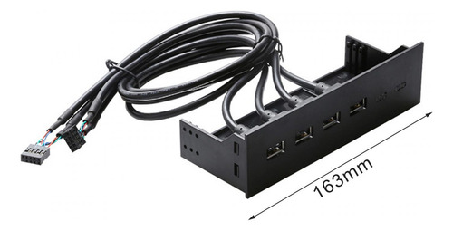 Panel Frontal De 5,25 Hub Plug And Play 4 Puertos Usb 2.0