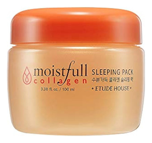 Etude House Paquete De Dormir De Colágeno Húmedo, 3.38 Onzas