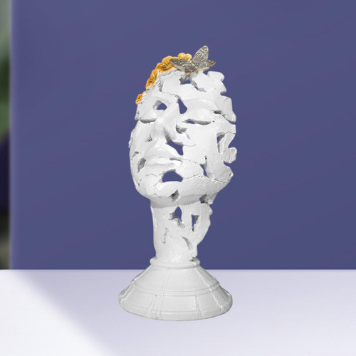 Art Woman Face Objects Figurine Thinker Statue Decoración