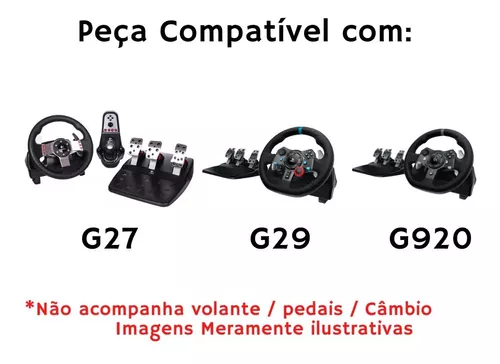 Volante Logitech G27 Com Defeito Pedais E Cambio Funciona