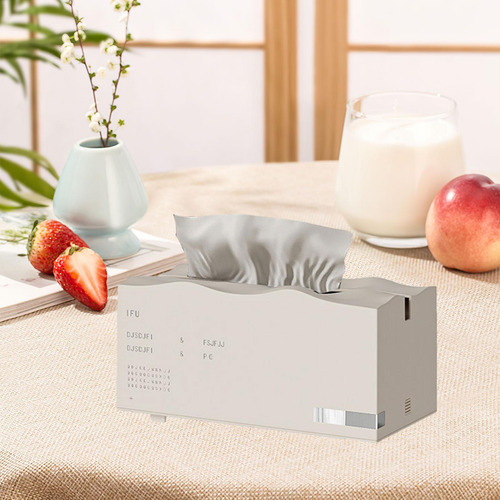 Soporte De Cajas De Tejido Organizador De Tejido Beige