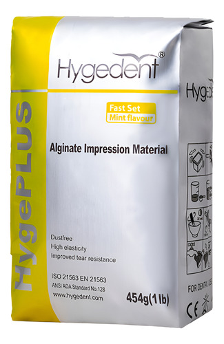 Alginato Ortodóntico (orthodontic) Hygeplus, X 454g. Hygeden