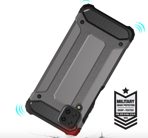 Imagem 3 de 3 de Capa Anti-impacto Hybrid Para Samsung Galaxy A12 - Preta