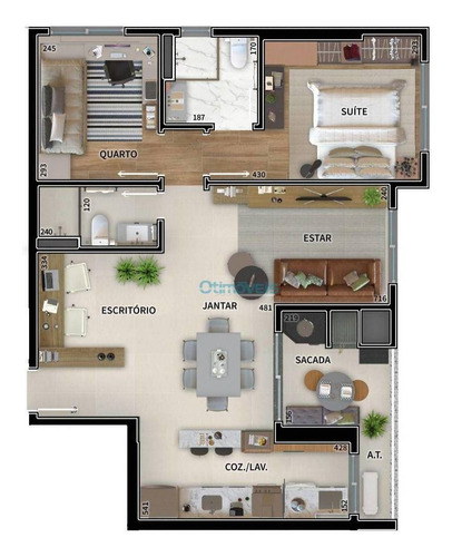 Imagem 8 de 18 de Apartamento À Venda, 98 M² Por R$ 533.051,00 - Novo Mundo - Curitiba/pr - Ap2876