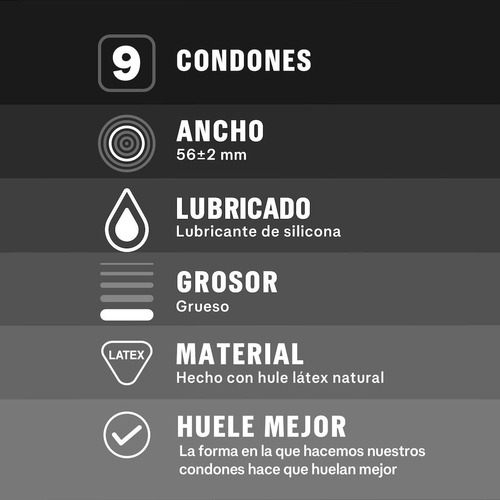 Sico Safety, Cartera Con 9 Condones Anatómicos Y Lubricados