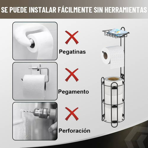 Soporte Para Papel Higiénico, Rollo De Hierro De Pie A Prueb