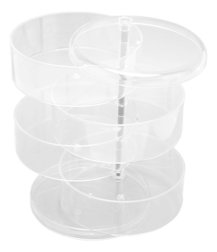 Organizador De Pendientes, Transparente, Giratorio, De 4 Niv