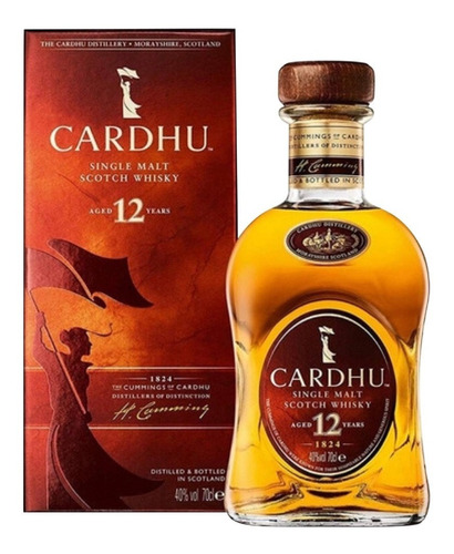 Imagen 1 de 1 de Whisky Cardhu Single Malt 12 Años con Estuche 700ml