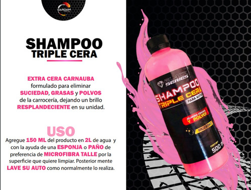 Shampoo Triple Cera Gardam Black Series 500ml