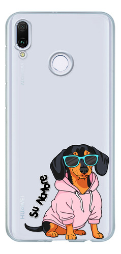 Funda Para Huawei Mujer Perrito Cool Salchicha Con Nombre
