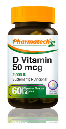 Vitamina D 2000ui Pharmatech 60 Caps Blandas