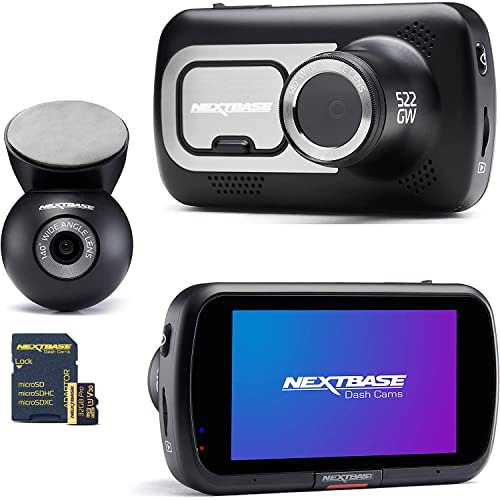 Nextbase 522gw Dash Cam + Cámara Trasera Y Tarjeta Mic...