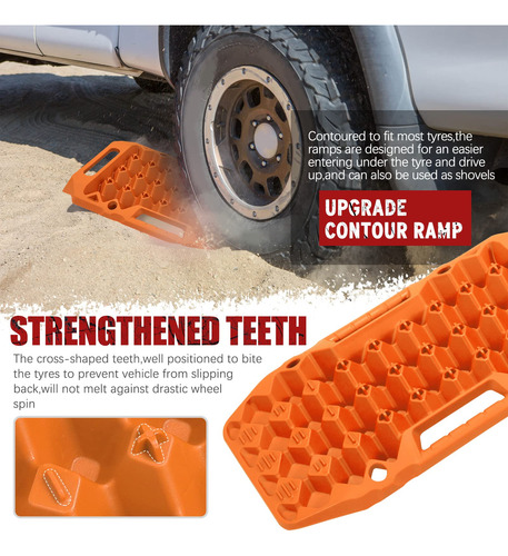 Bunker Indust Tablas De Tracción Todoterreno Naranjas 4x4