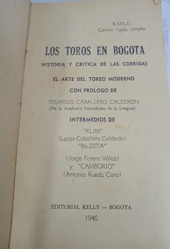 Los Toros En Bogotá - Pardo Umaña - 1946