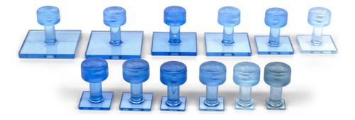 Paquete De Variedad De Black Ice Square Pdr Glue Tabs 12