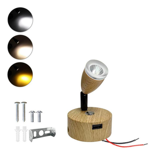 Luz De Lectura Led Ajustable, Iluminación Largo Negro