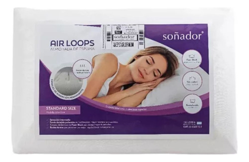 Almohada Soñador De Espuma Air Loop 60x40 Springwall Blanco