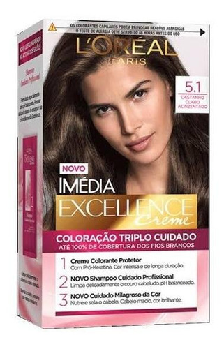 Tinte Imedia Excellence Loréal Creme Tono 5.1