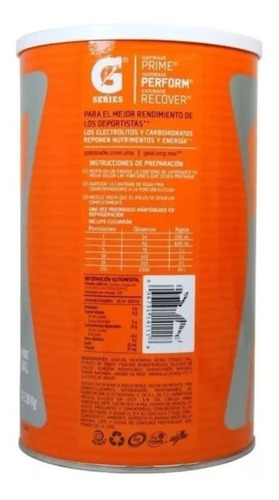 Gatorade En Polvo Sabor Naranja 2.38kg Rinde 34 L