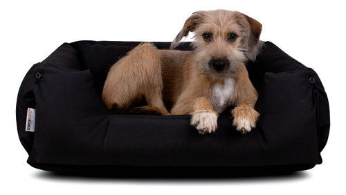 Caminha Para Cachorro Grande Cama Pet Impermeável 75x60 Cor Preto Desenho Liso