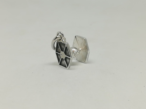 Dije Colgante Star Wars Caza Tie Plata 925 Para Regalo 