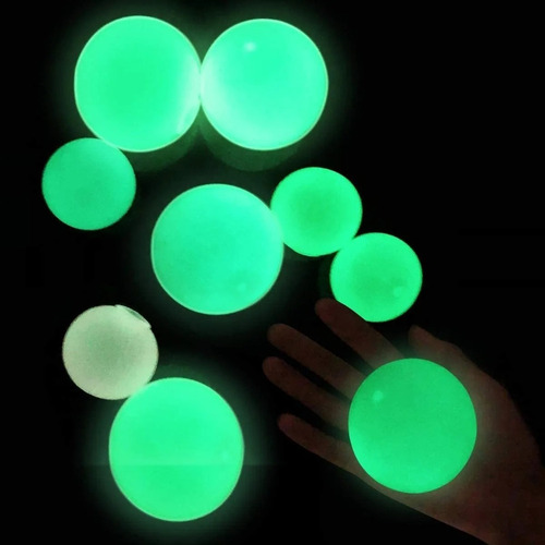 8 Bolas Pegajosas De Pared Luminosa Pegajosa Objetivo Pelota