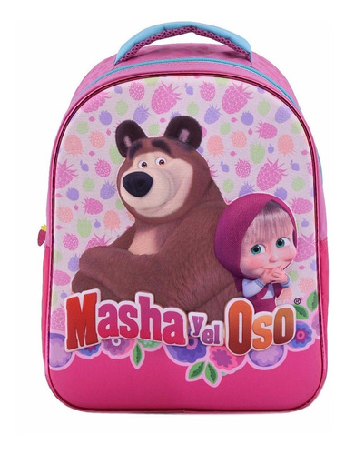 Mochila Espalda Jardin 14p Masha Y El Oso Footy Mundo Manias