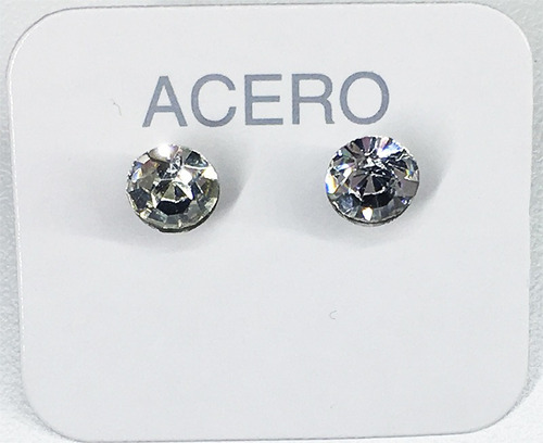 1 Par Aros Strass 4 Mm Acero Quirurg Villa Del Parque