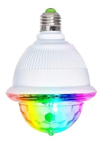 Bombillo Sonido Fiesta Giratorio Bocina Luz Led Rgb 27w 