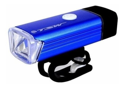 Farol Bike Bicicleta Led Recarregável Usb Tsw 180 Lumens Cor Azul